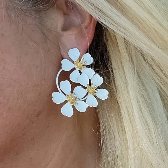 FRESSIA CLUSTER EARRINGS - Picture 1 of 8